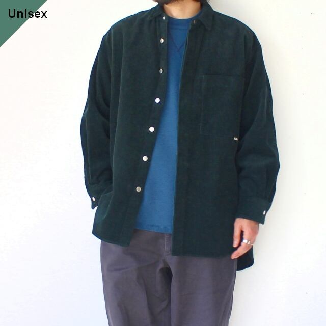 amne 8Wコーデュロイシャツジャケット 8CORDUROY Flow Shirt （GREEN