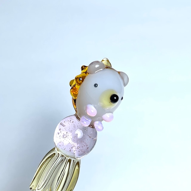 Animal glass pen  ハリネズミ