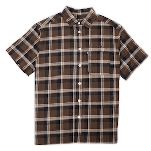 PASS~PORT Stem logo workers check shirt Brown L