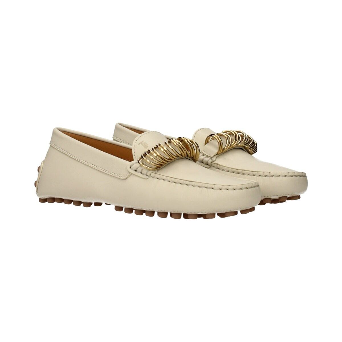 TOD'S トッズ レディース ローファー レザー ベージュ