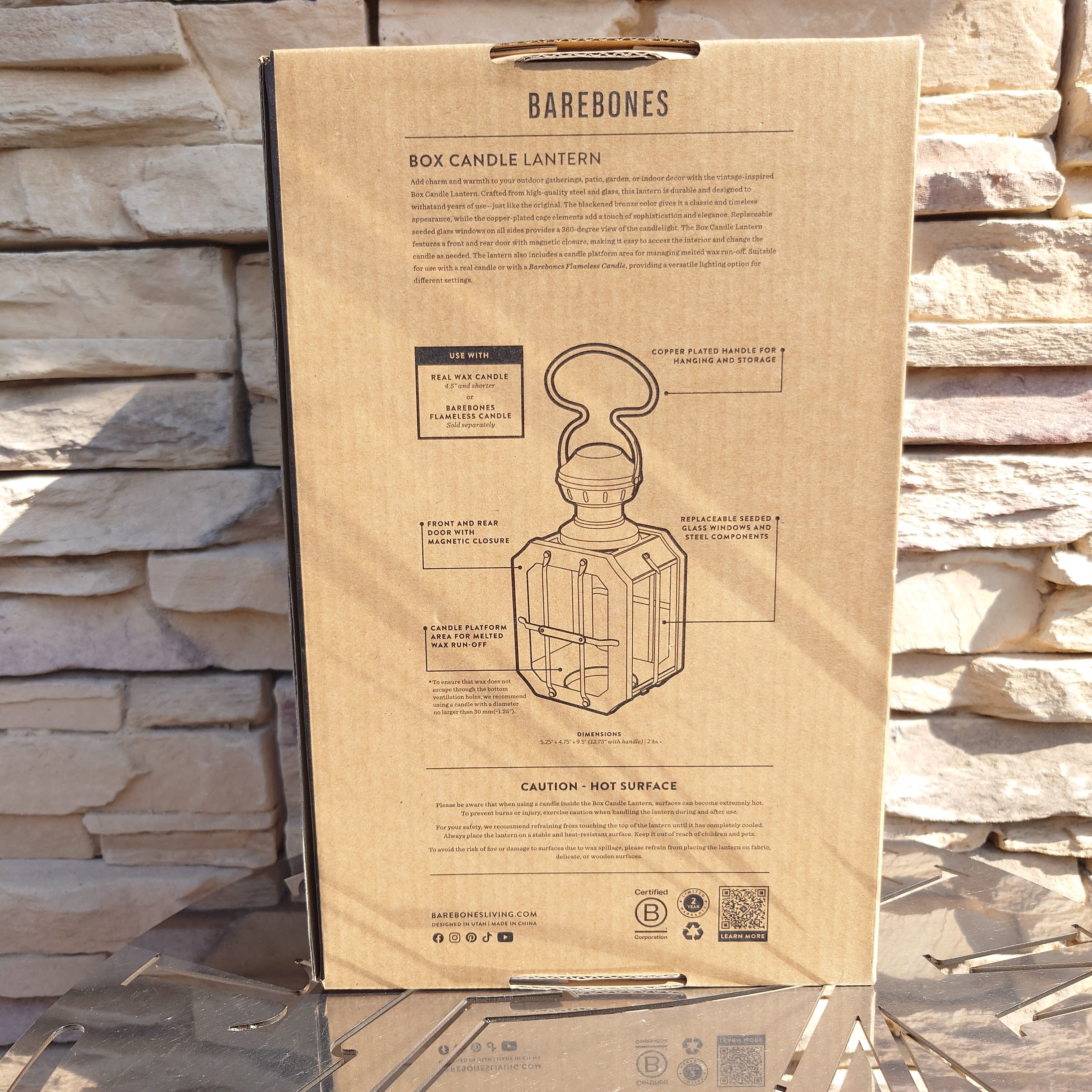 BAREBONESベアボーンズ】アウトドア ランタン ボックスキャンドル