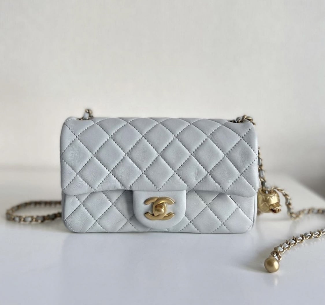 CHANEL シャネル ミニマトラッセ フラップバッグ パールクラッシュ  