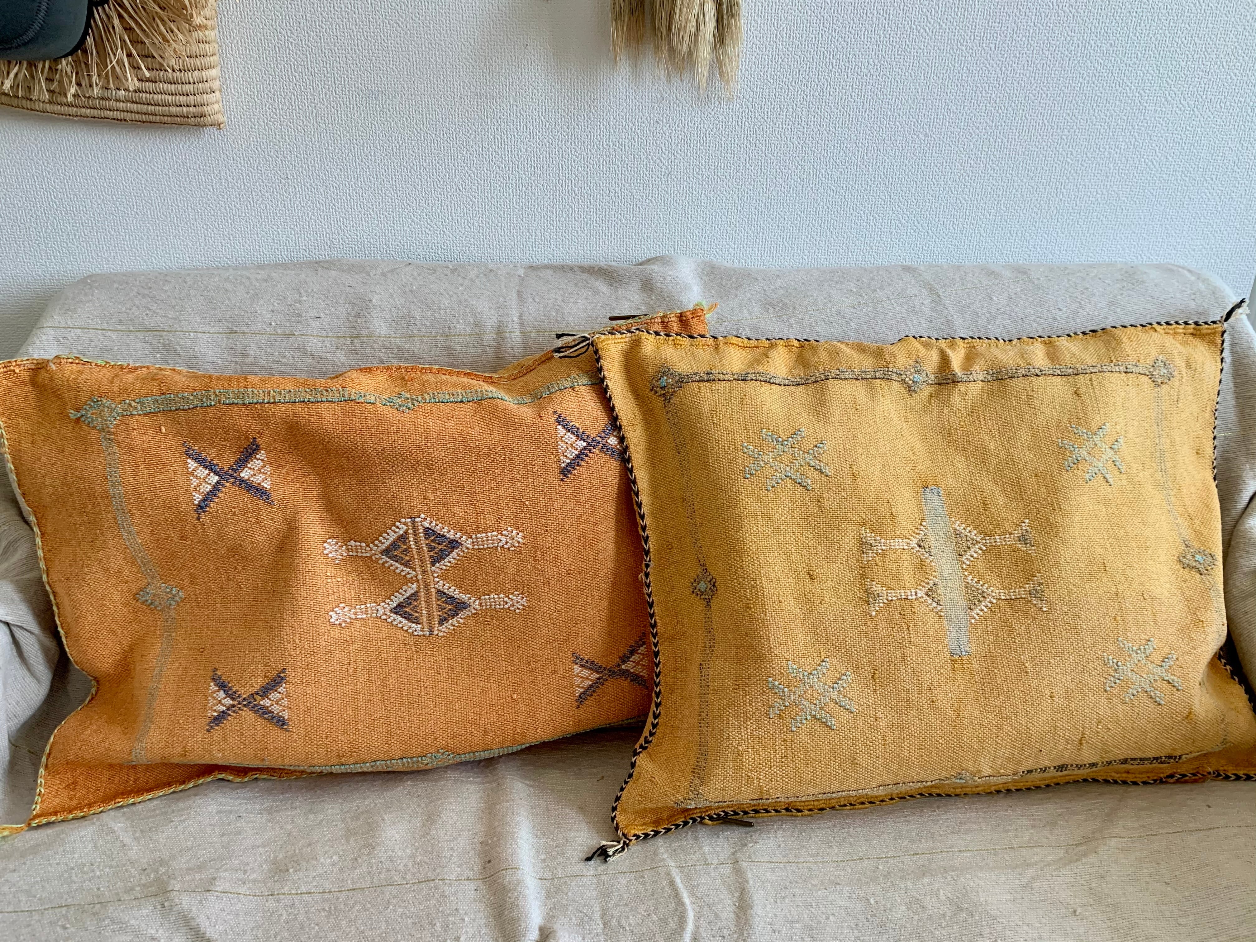 モロッコサブラクッションカバーB(やまぶき)