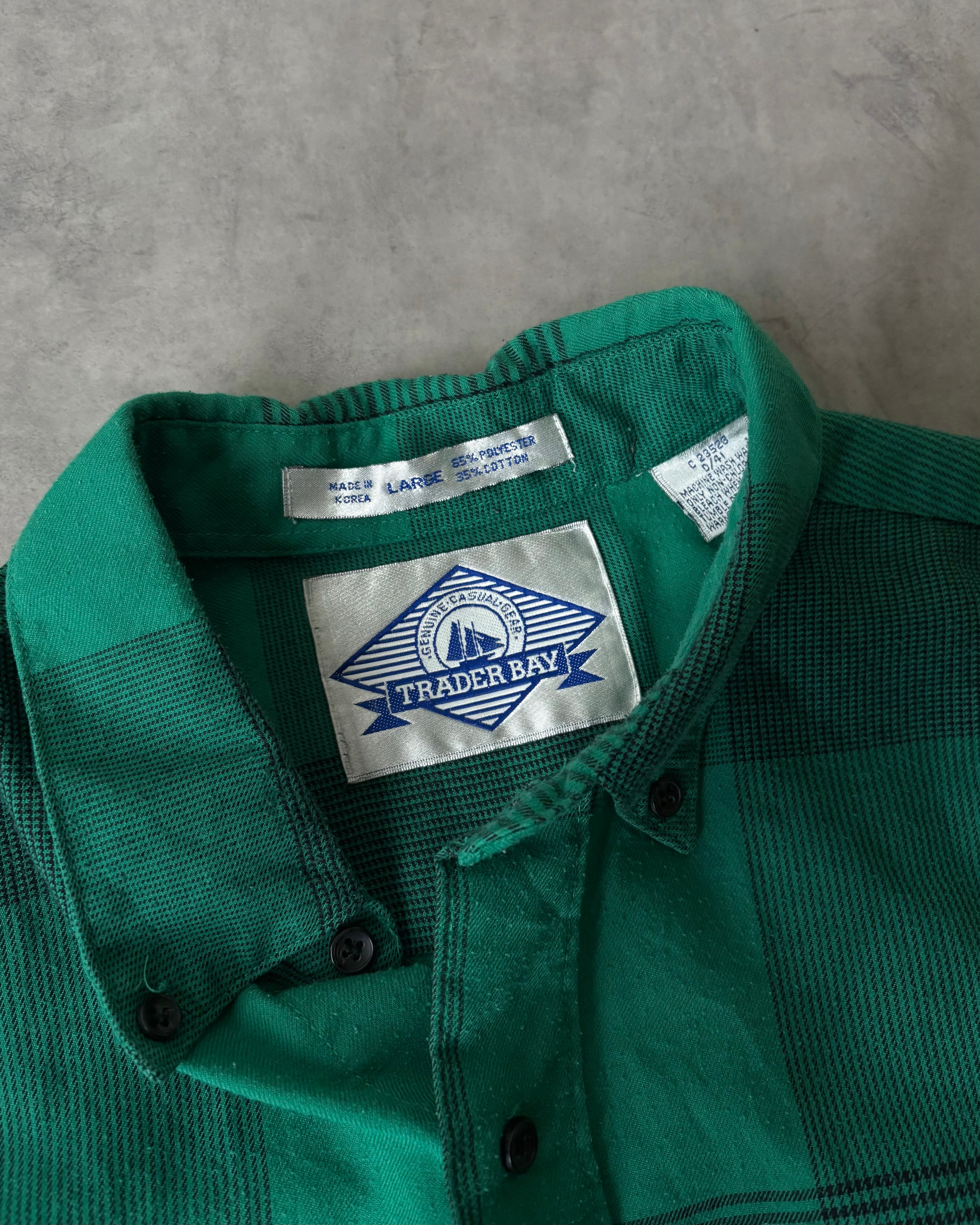 90s TRADER BAY B.D. L/S Check Shirt