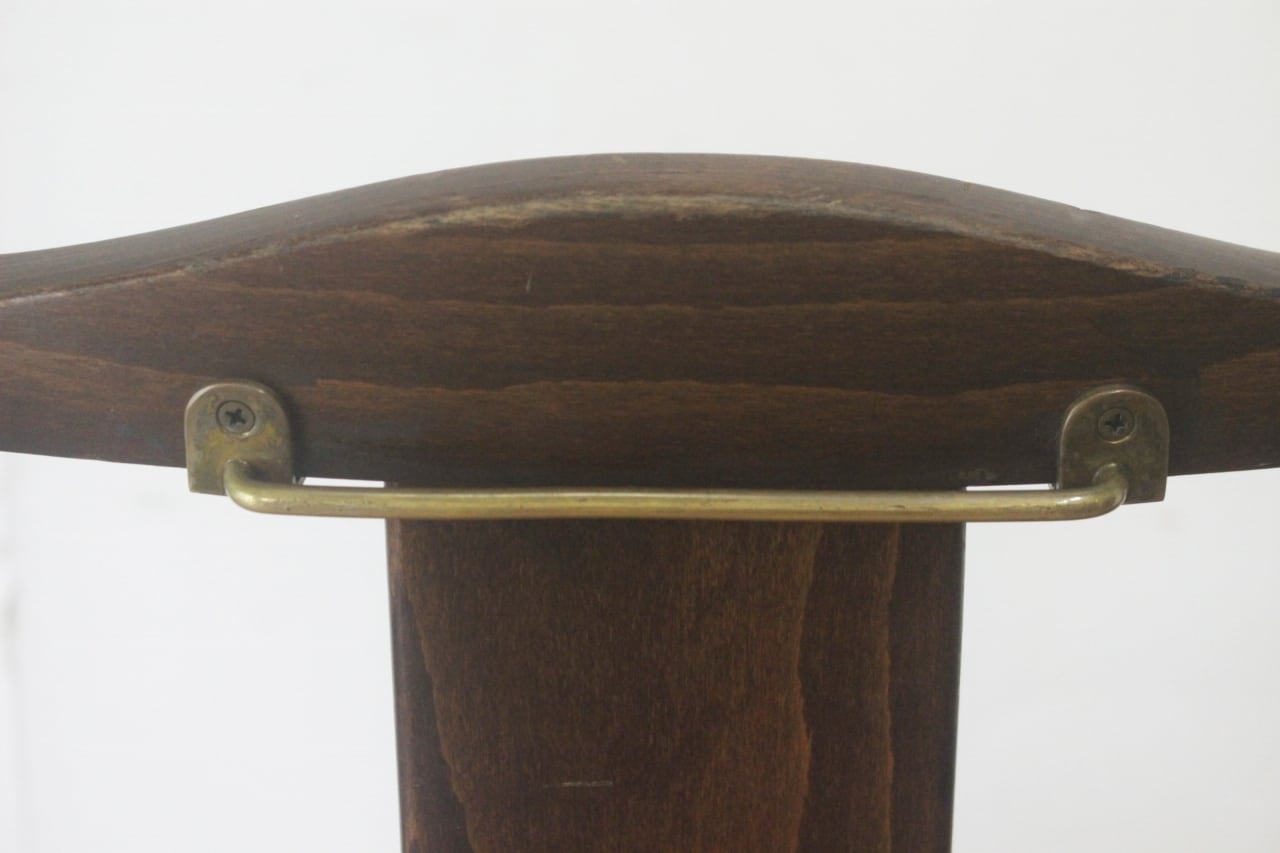 レトロ ダイニングチェア 椅子 木製 合皮 レザー こげ茶