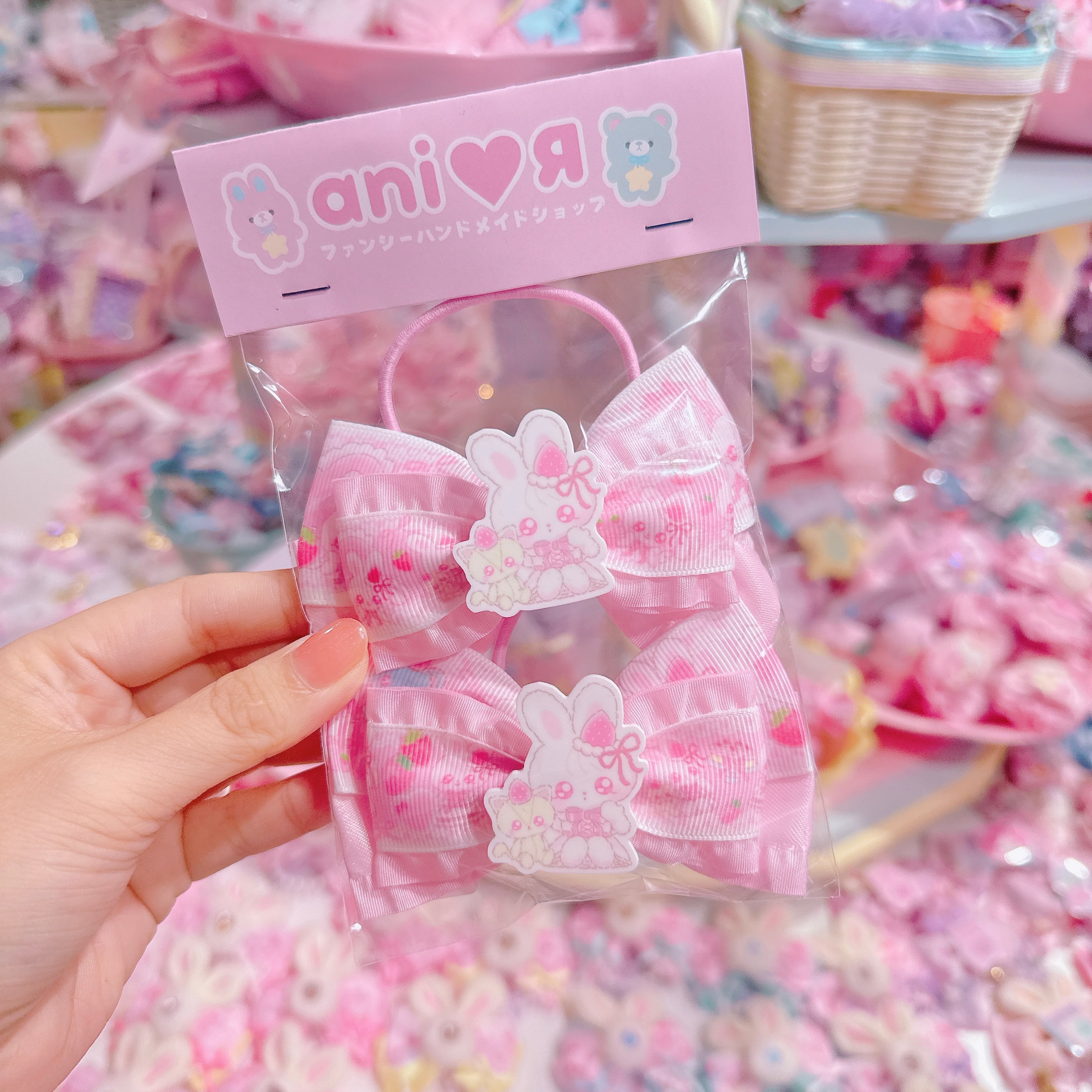 【R7】41-12リボンツインヘアゴム