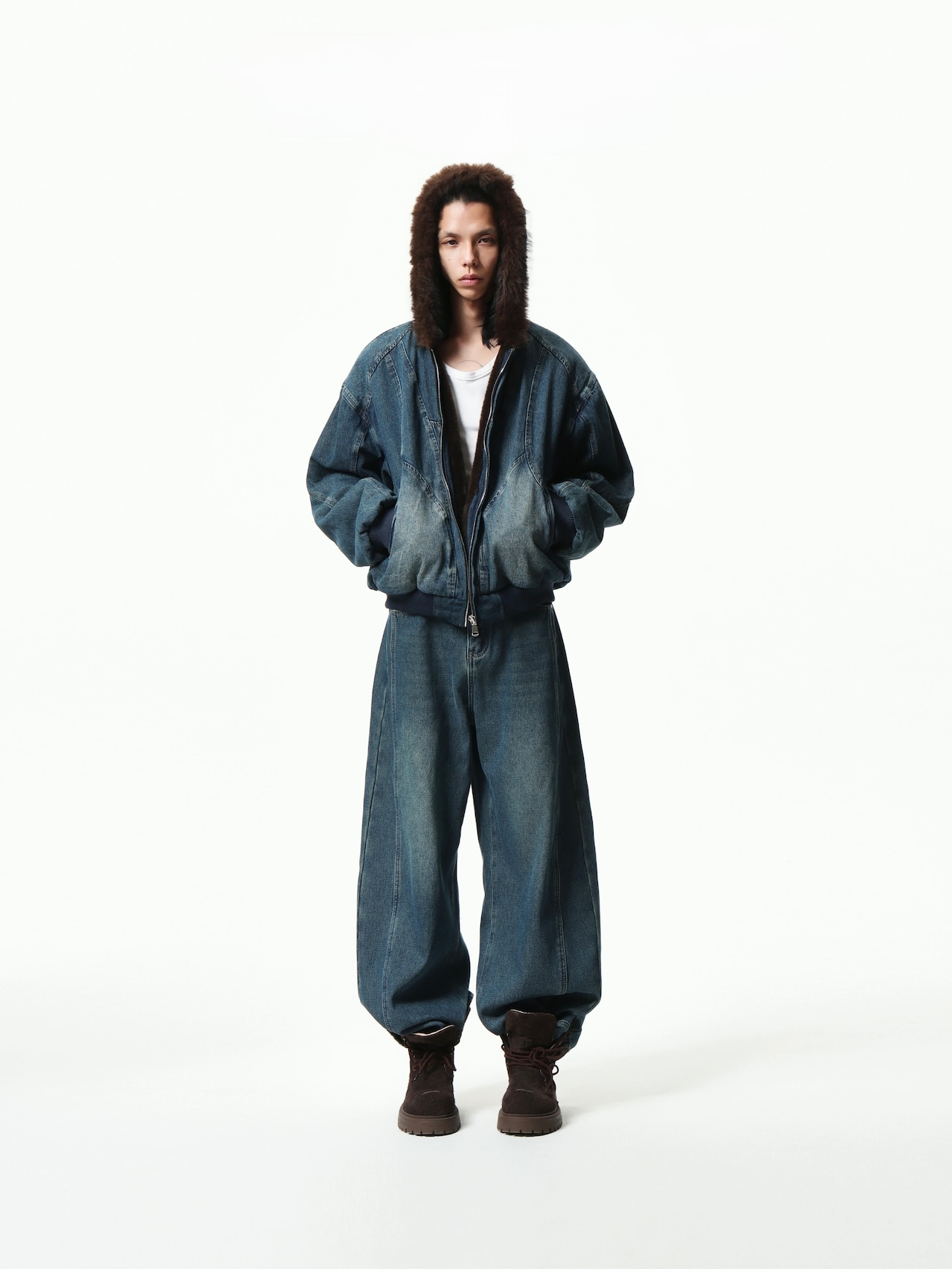 BOOGOOVOGUE Reversible Denim Bomber