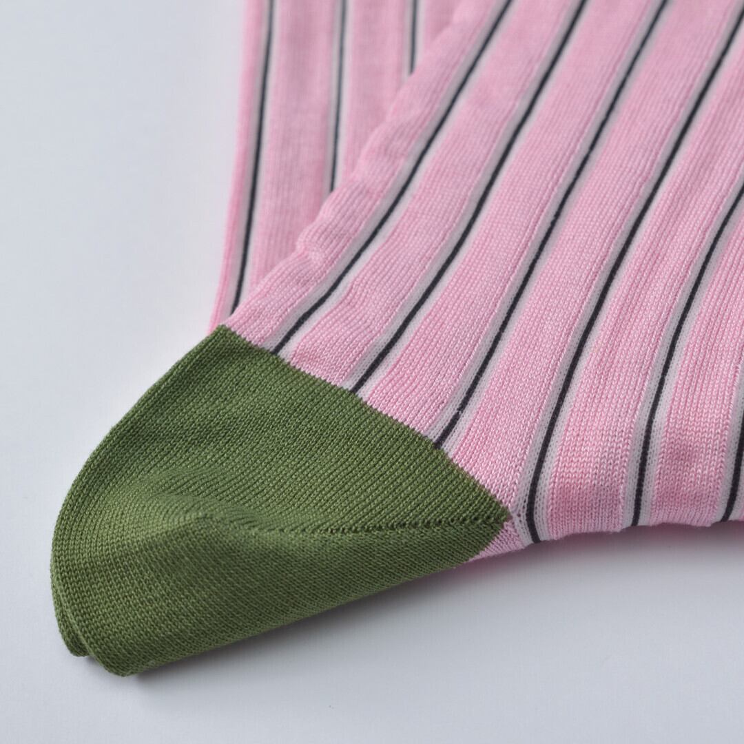 atelier naruse アトリエナルセ コットンWストライプミドルソックス