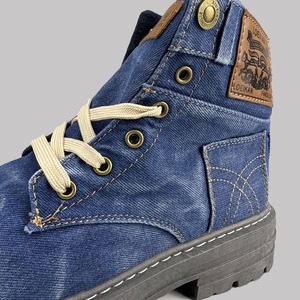 Denim Work Lace-Up Boots / デニム ワーク レースアップ ブーツ