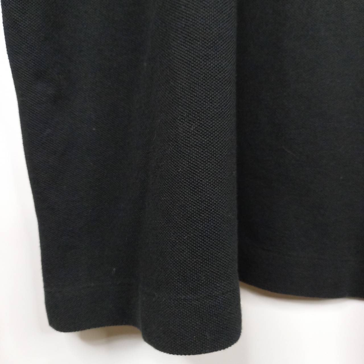 ラコステ　ポロシャツ　半袖　L1212　刺繍ロゴ　シェル　ユーロ古着　ブラック　L