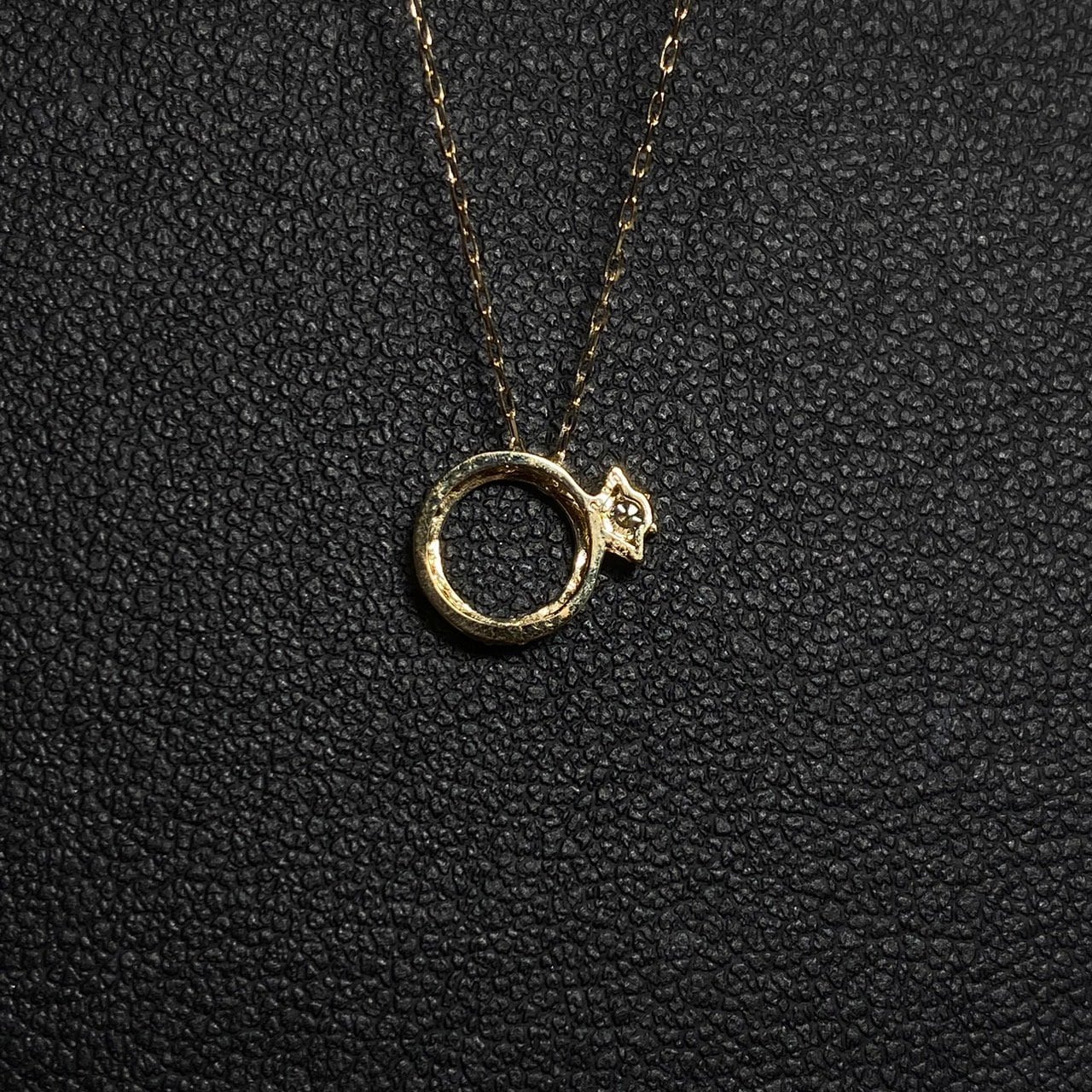 K18YG0.08ctベビーリング風ネックレス | カオキ | 日本最大級の品揃え