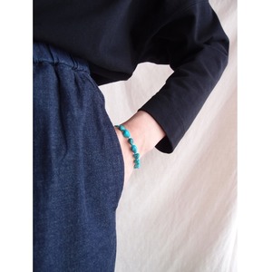 【RP】Turquoise × Magnesite Bracelet／ターコイズ×マグネサイト ブレスレット（非対称）