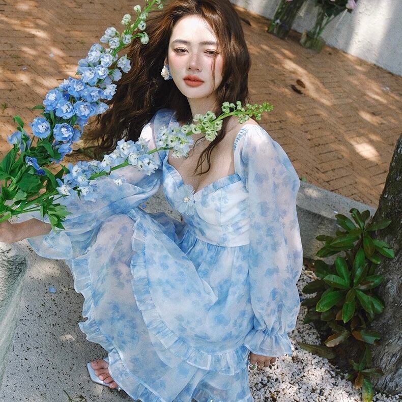 単品購入可 since then フリル花柄ワンピース | kinderpartys.at