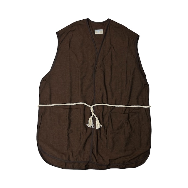 【HOMELESS TAILOR】Barber Vest(Brown)〈国内送料無料〉
