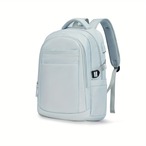 シンプルなリュック 学校用 仕事用 バックパック ラップトップポケット付き 大容量 USB充電ポート付き アウトドアトラベルラックサック