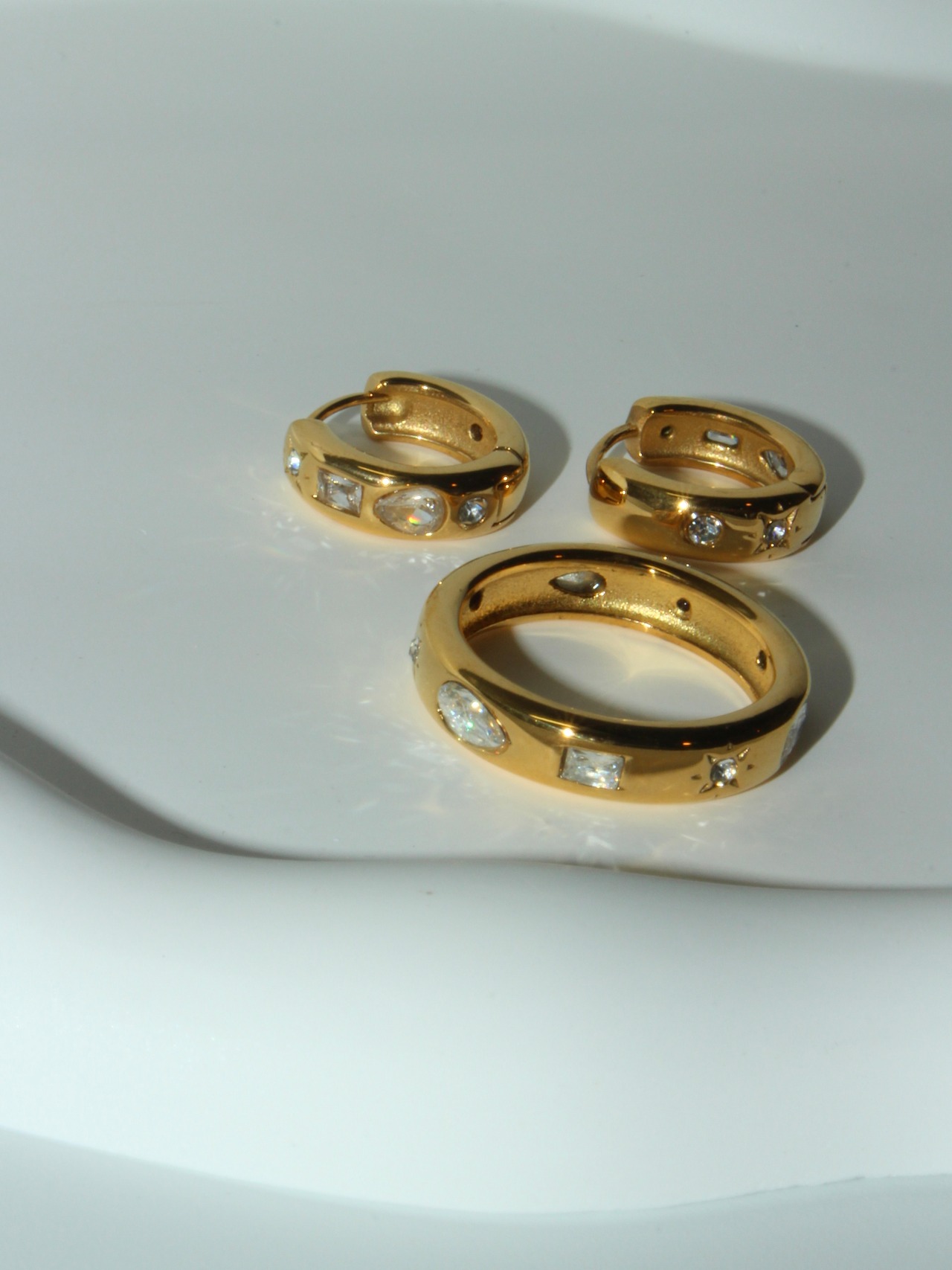 【SET】white stone