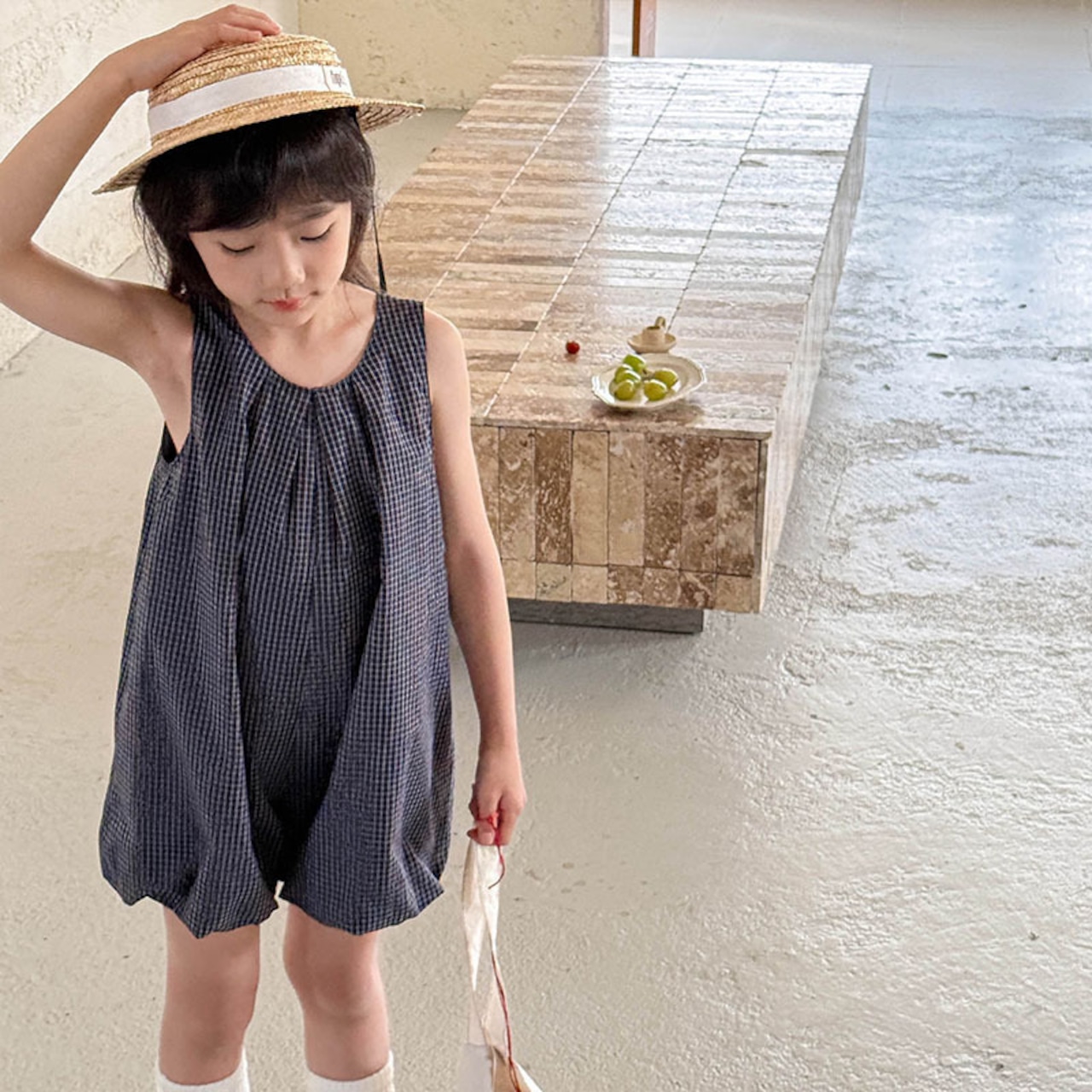 夏ノースリーブオールインワン