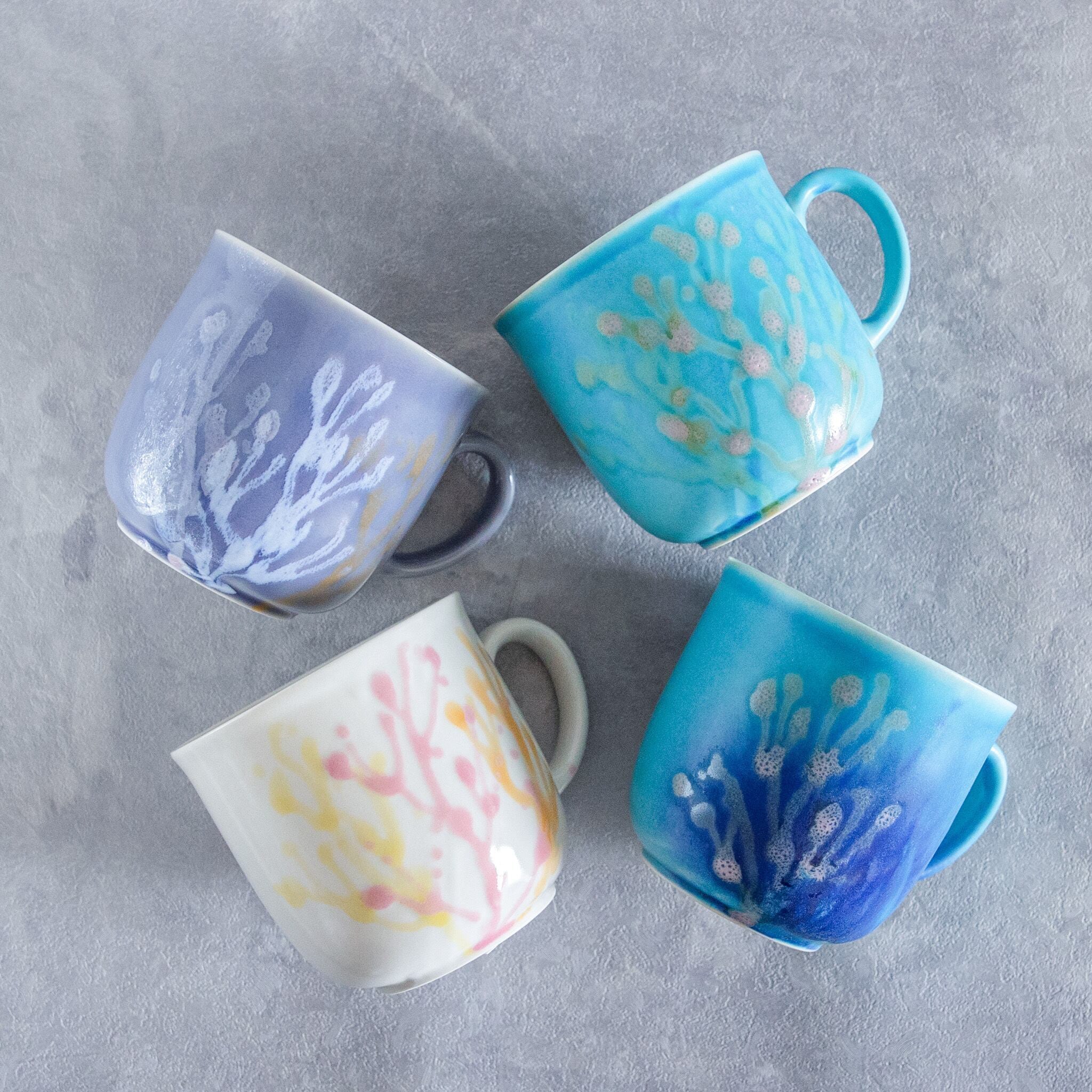 datta,南の陶芸工房 珊瑚カップ 瑠璃紺 水色 | Dear Okinawa,