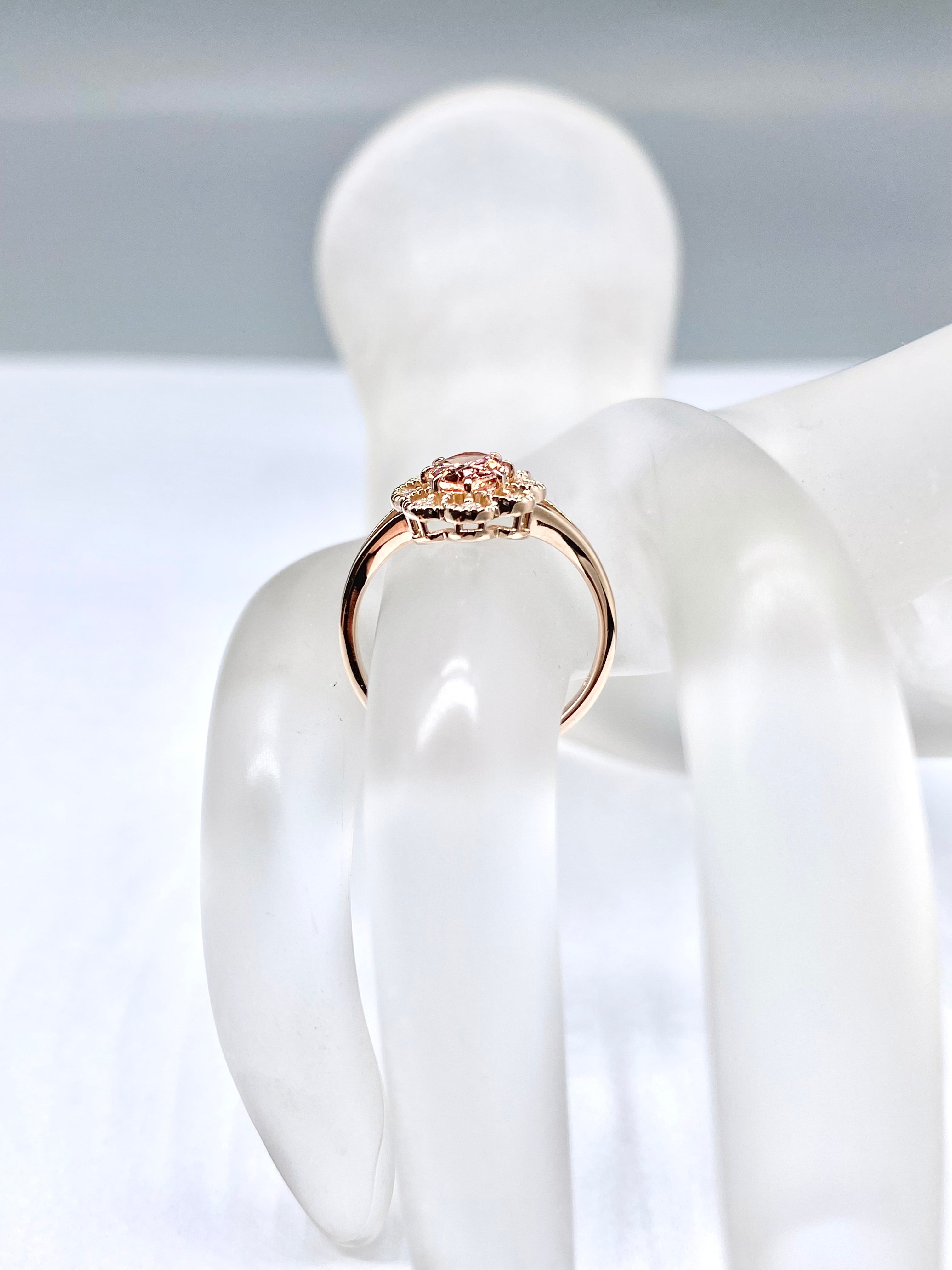 Bizoux】インペリアルトパーズ / ダイヤモンド 計0.12ct K18 リング 11