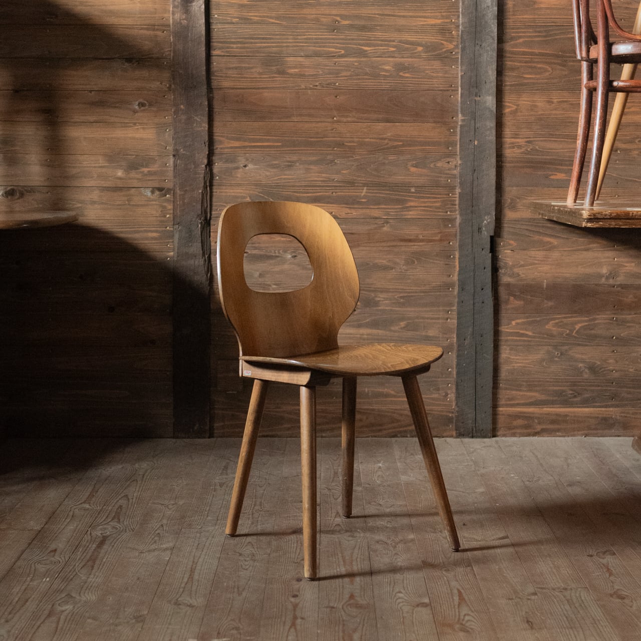 【週末限定価格】フランスアンティーク　BAUMANN　レストラン　ウッドチェア Baumann Chair 【D】/ バウマンチェア〈ダイニングチェア・椅子