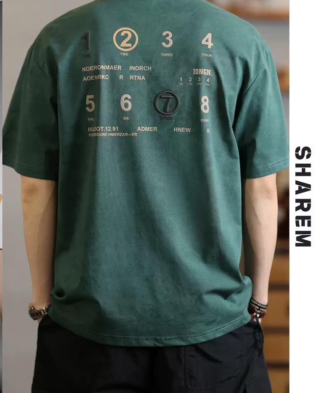 Letter Printed Short-sleeved T-shirt　B0296