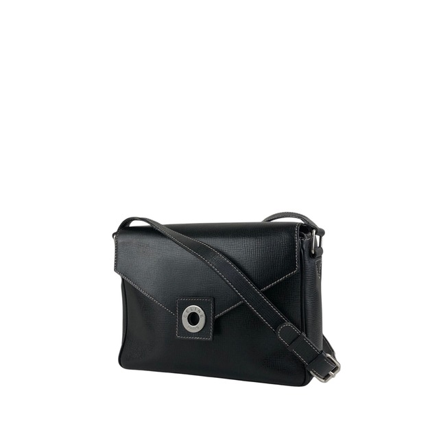 CELINE セリーヌ ショルダーバッグ ブラック サークルロゴ レザー vintage ヴィンテージ オールド e3r52b