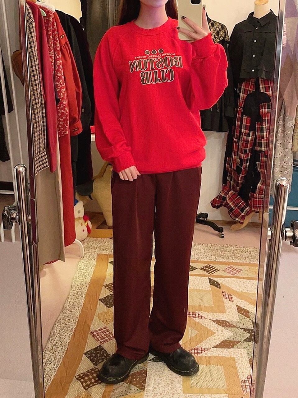 courreges / brown track pants