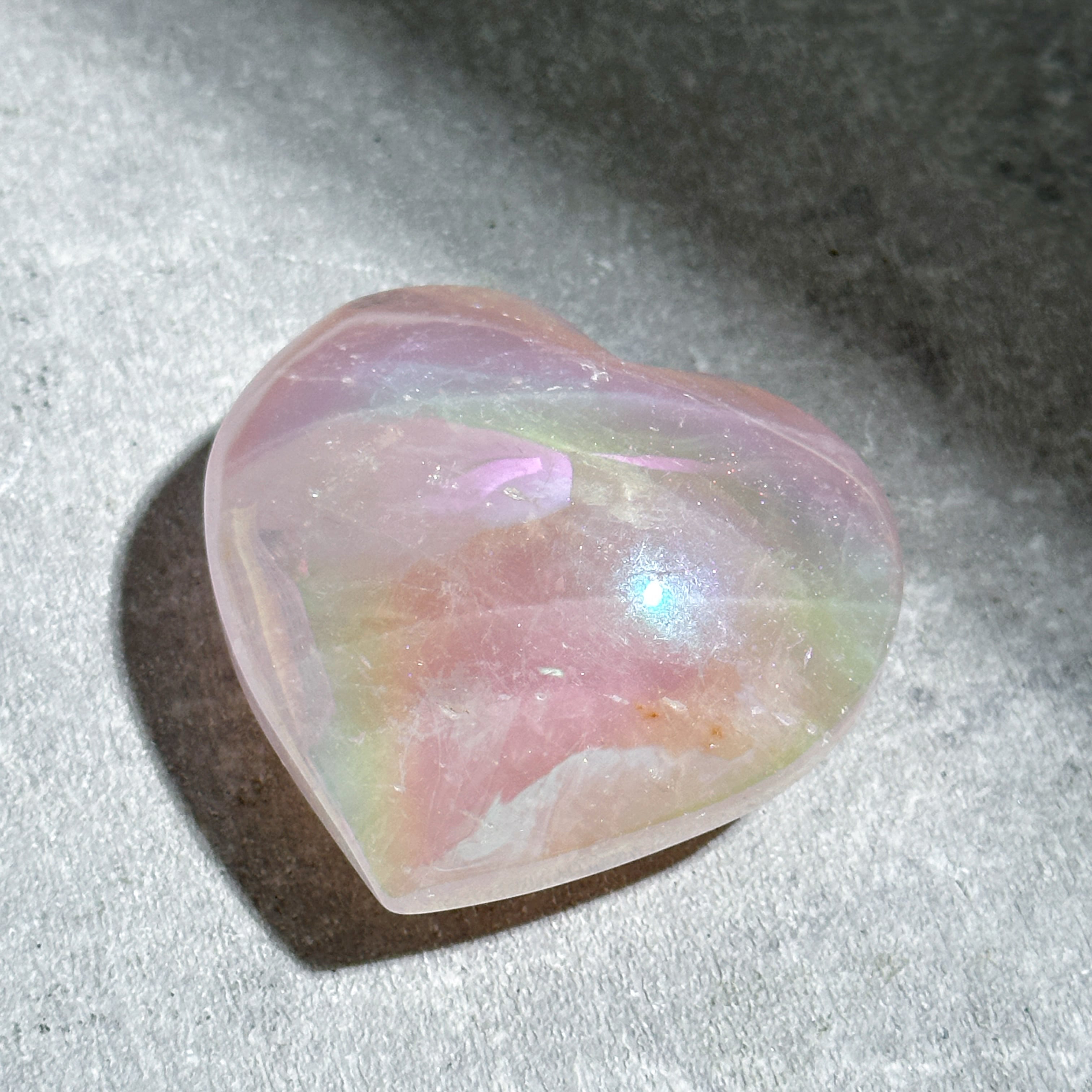 ♡エンジェルオーラローズクォーツ ハート62♡ Angel Aura Rose Quartz