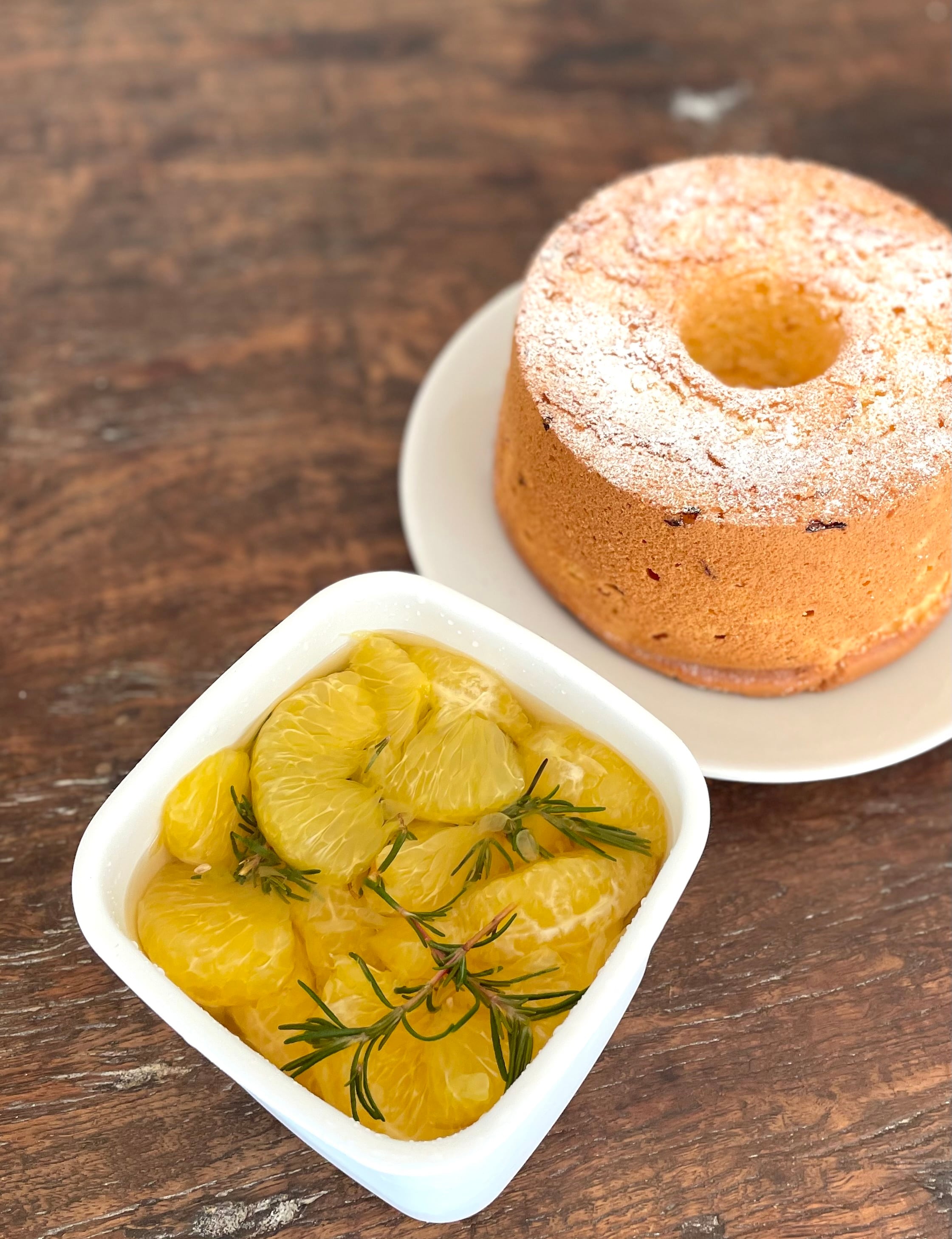 3月お届け商品 甘夏とヨーグルトのシフォンケーキ 17cmホール※冷凍