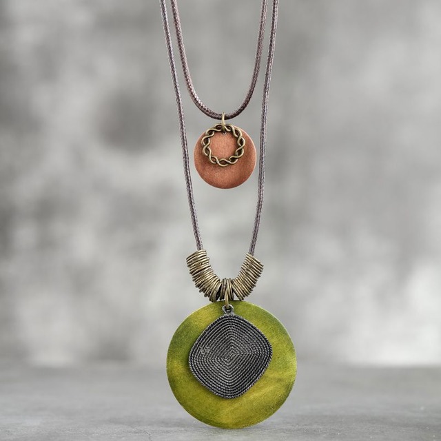 Circle Two Strand Necklace / サークル ツー ストランド ネックレス