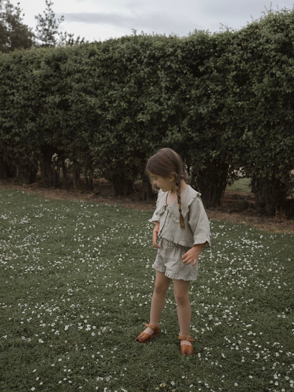 【即納/送料無料】son and daughter / 1-2y 3-4y Carmen Linen Sets