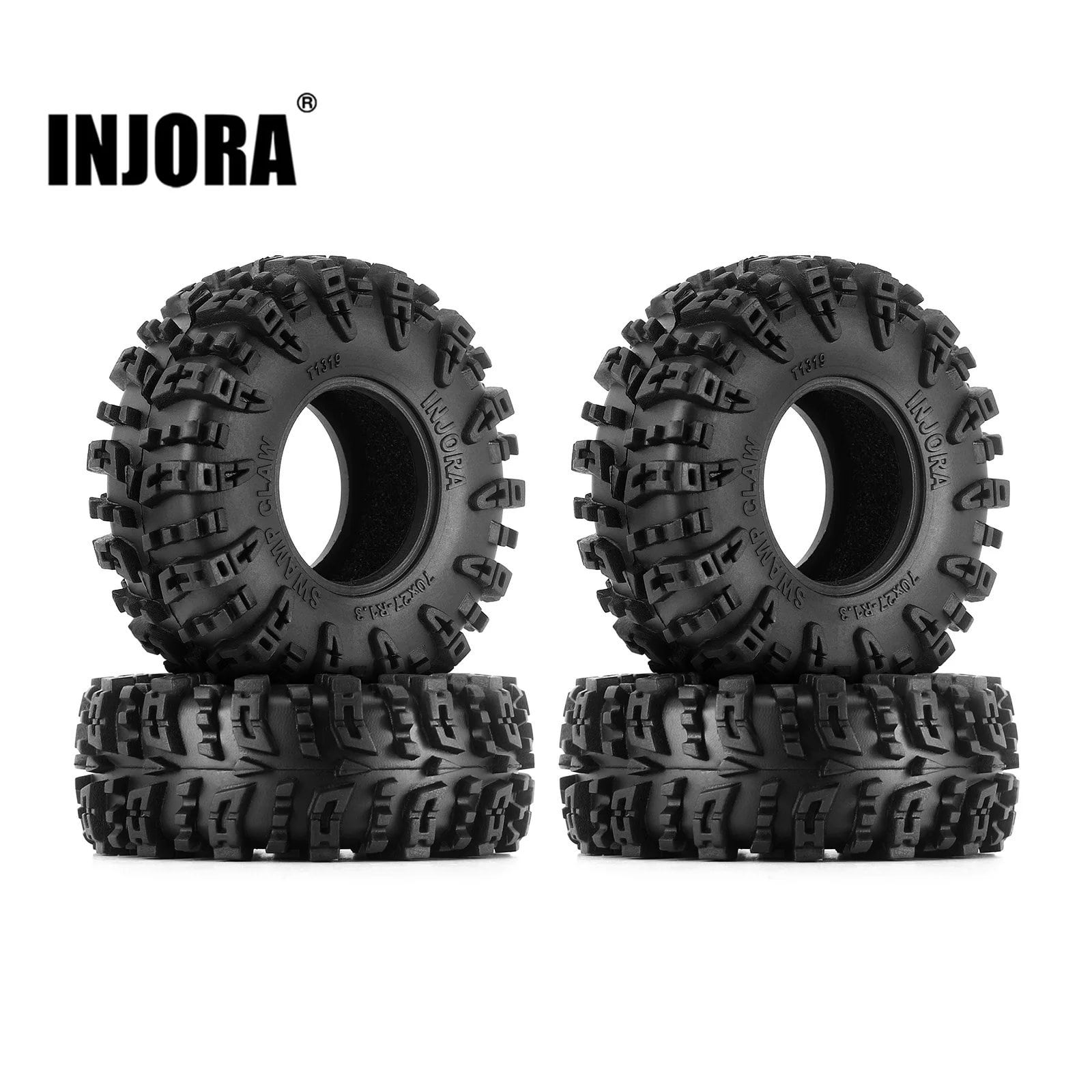 INJORA スワンプクロー 70mm 1.3インチ RCクローラータイヤ