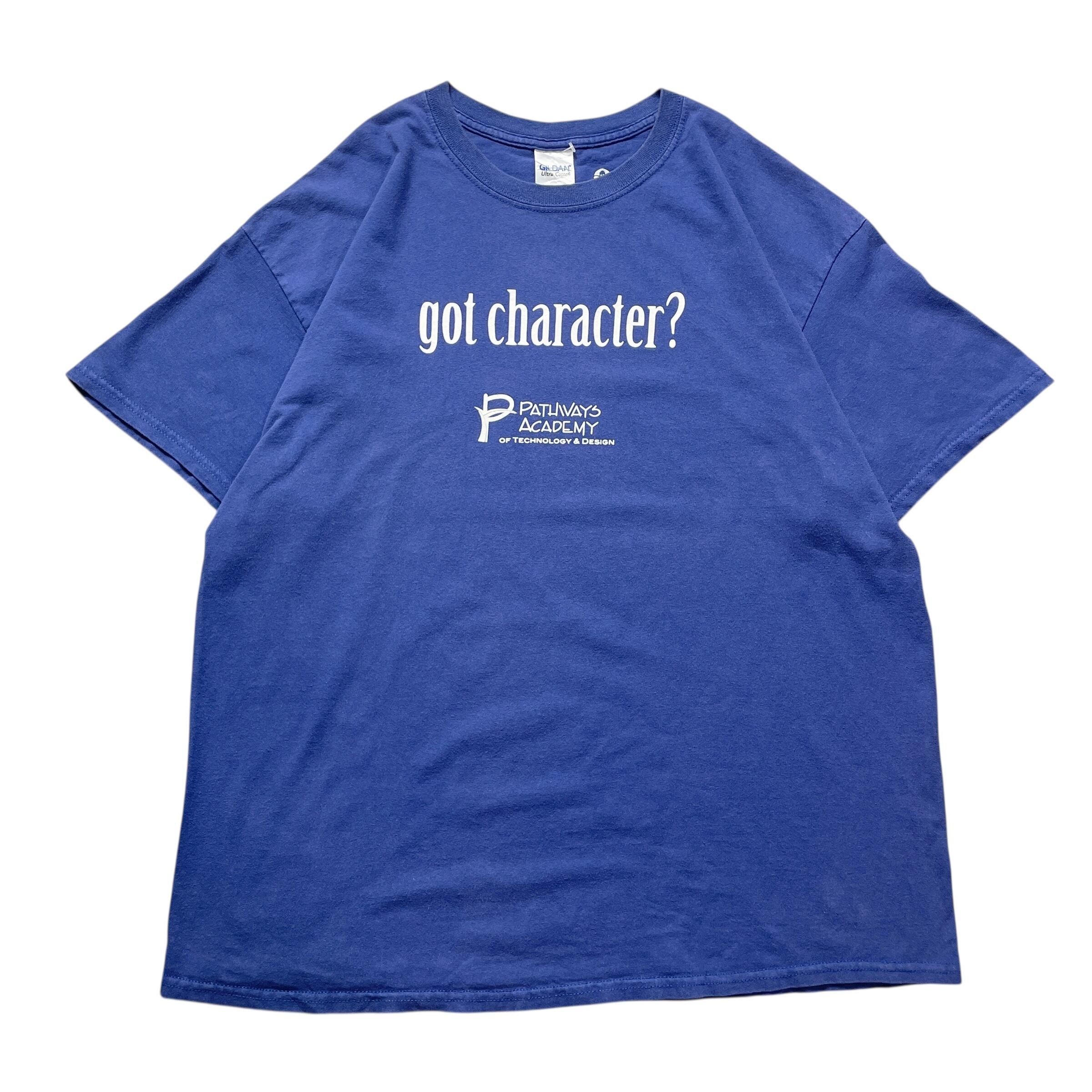 00s got character? 企業 パロディ Tシャツ ブルー