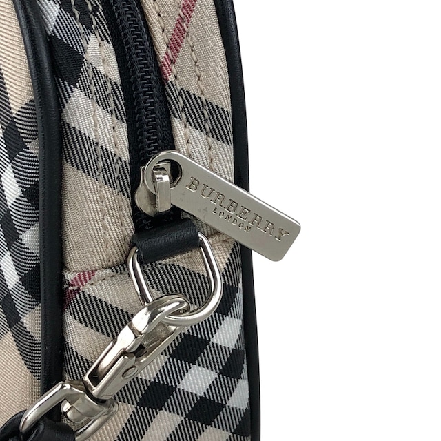BURBERRY バーバリー ノバチェック ショルダーバッグ ベージュ キャンバス アクセサリーポーチ vintage ヴィンテージ オールド kg336h