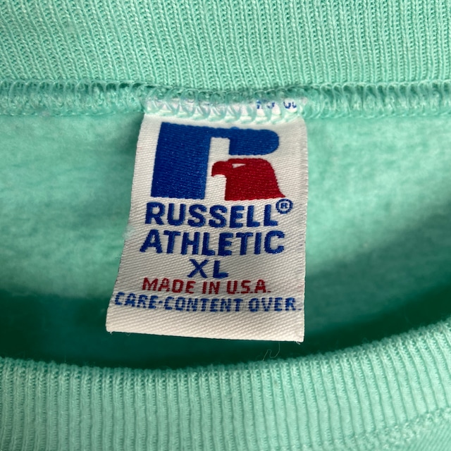 90s USA製　ラッセルアスレティック　ブランクスウェット　ティファニーブルー