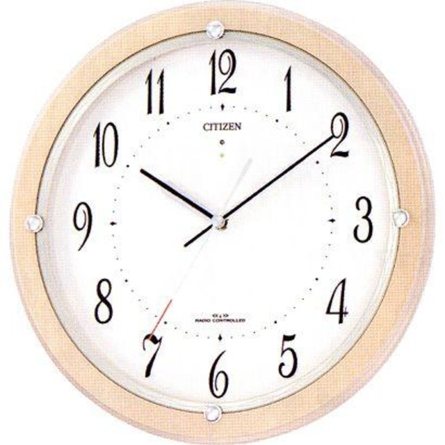CITIZEN シチズン リズム クロック 電波掛け時計 ソーラー電源 サイレントソーラーＭ７９８ 4MY798-007