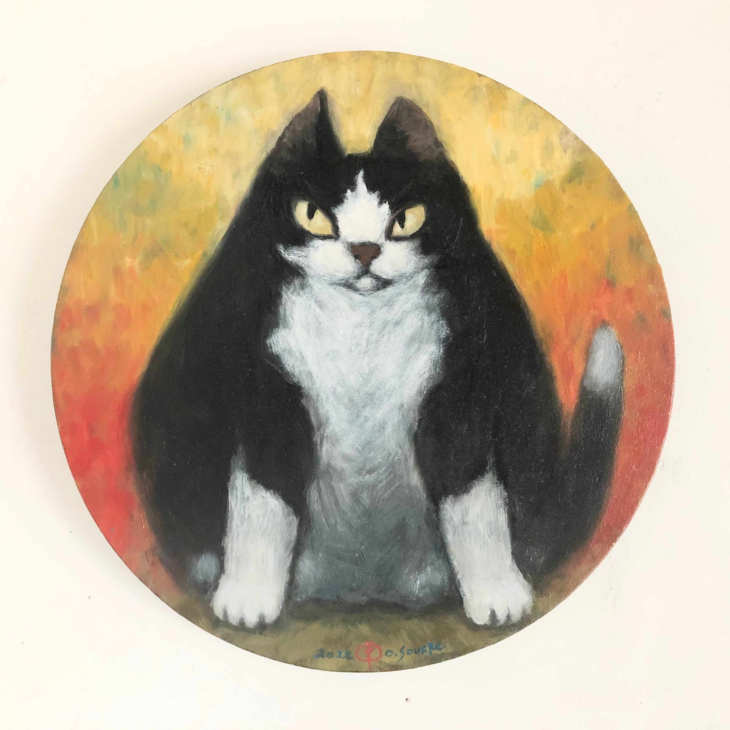 So-neco Painting w/art frame そーねこアクリル画 “so-neco series