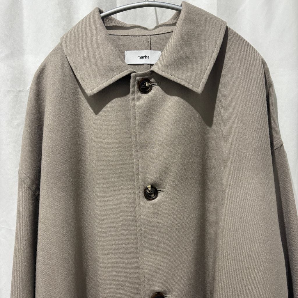 marka　SHIRT COAT　M21C-06SH01C　ウールソフトサージ marka マーカ SHIRT COAT WOOL SOFT SERGE ステンカラーコートM21C