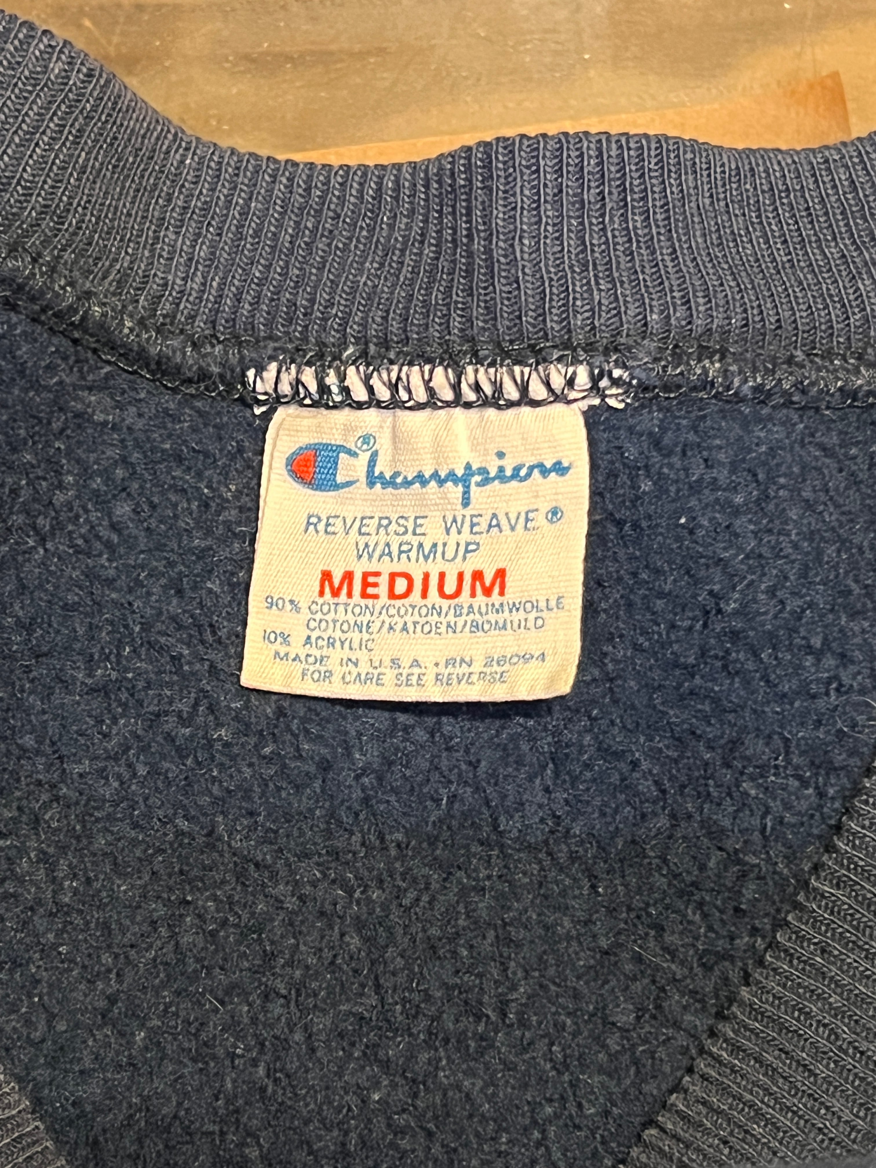 80s Champion Reverse Weave “COAST GUARD” Print Sweatshirt / Made