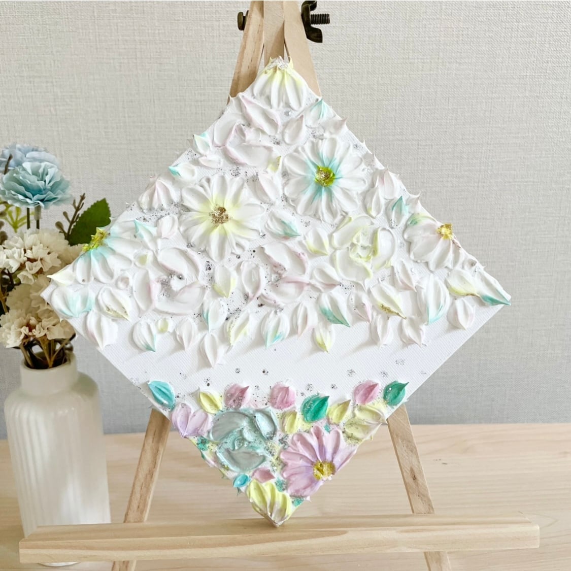 瞳の夕海」35×27㎝ 海のテクスチャーアート 猫好きギフト 引っ越し祝い