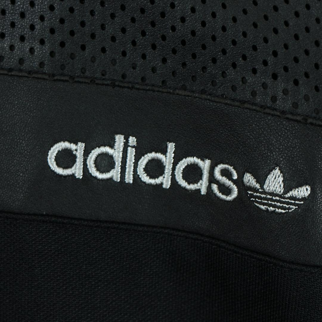 adidas アディダス トラックジャケット レザー 90s 刺繍ロゴ