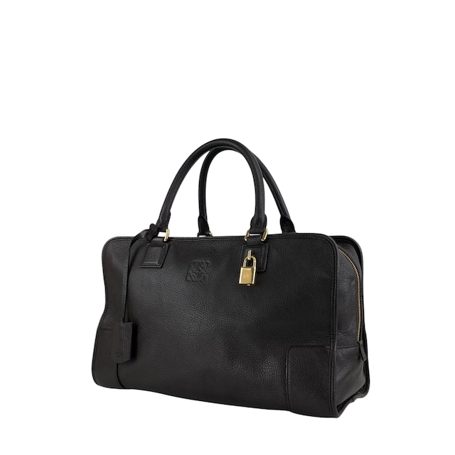 LOEWE ロエベ アマソナ36 ハンドバッグ ダークブラウン アナグラム レザー ボストンバッグ vintage ヴィンテージ オールド ihmrwb