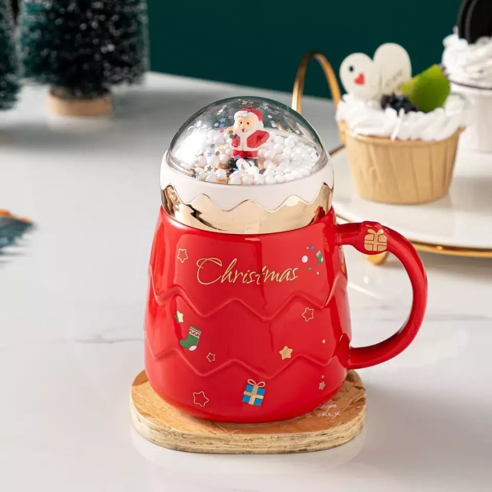 Christmas mug&snow dome 4色 クリスマス マグカップ&スノー