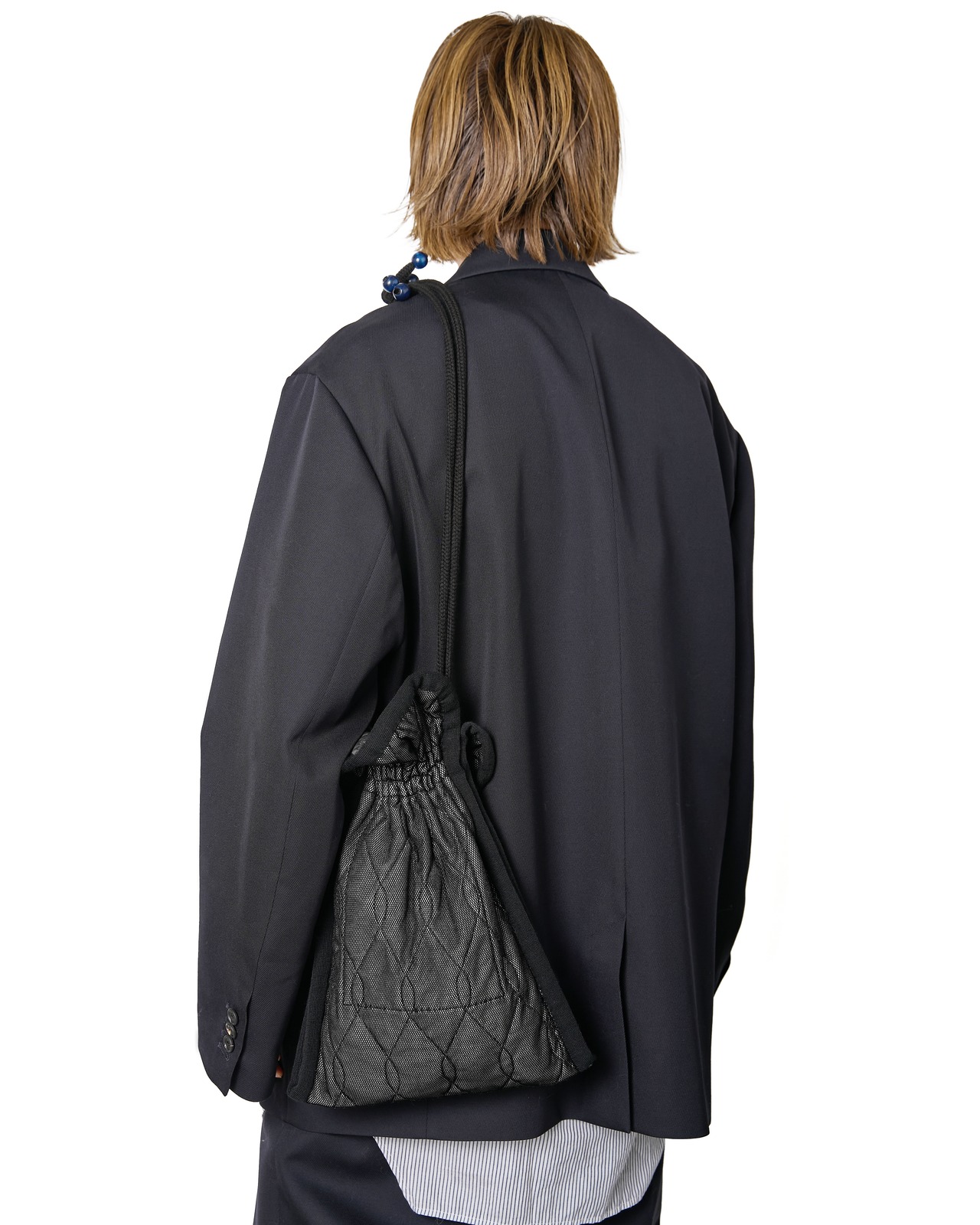 m's braque "SILK-LOFT QUILTING DRAWSTRING BAG〔BLACK〕"