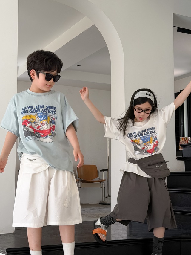【KID】ゴーイングラムズプリント半袖Tシャツ - 11