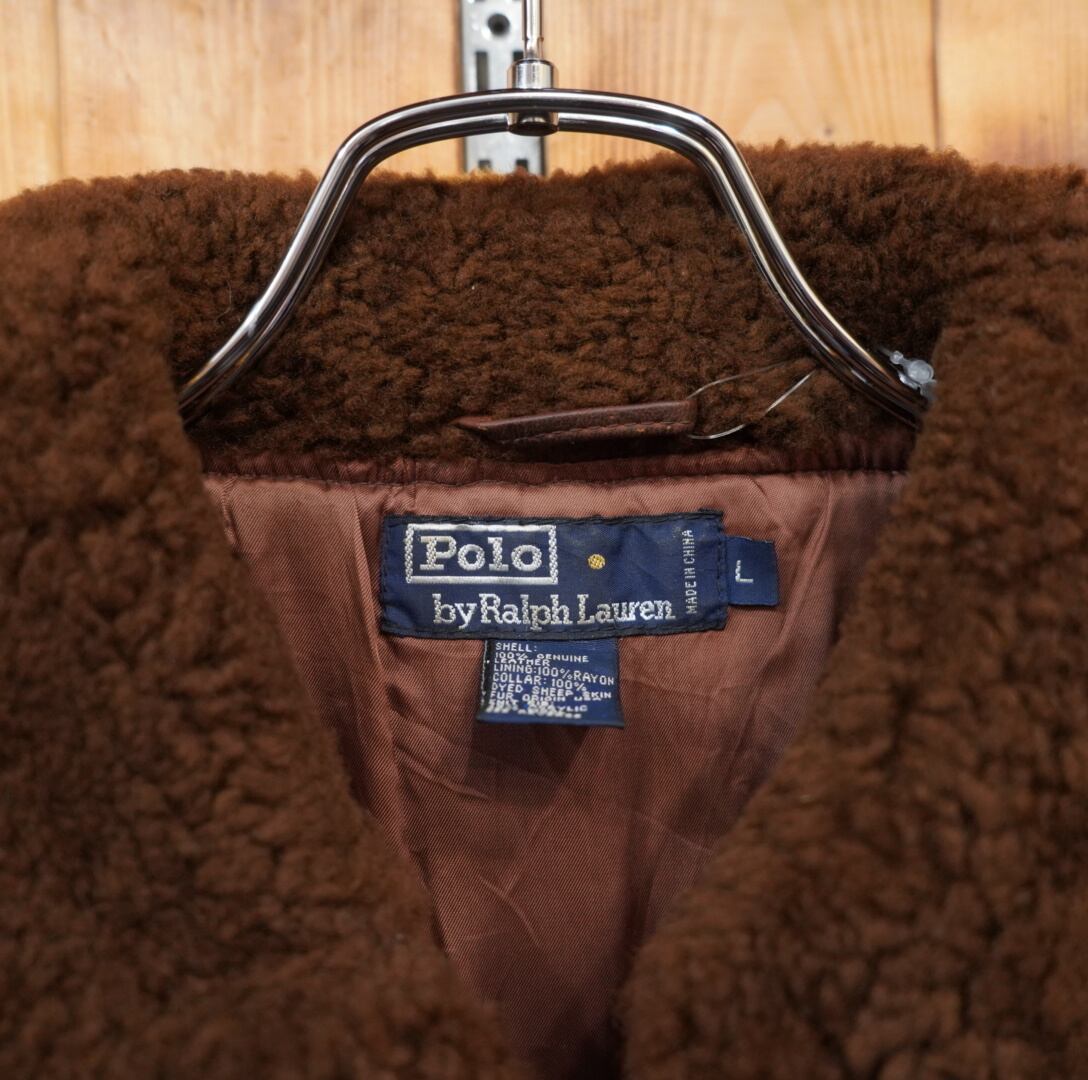80s90s ralphlauren G-1 レザー フライトジャケット L/ ラルフローレン