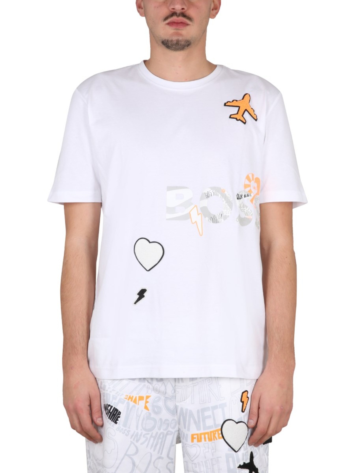 BOSS COTTON TSHIRT WITH LOGO PRINT 50477600_10236129100 100893 BASE百貨店