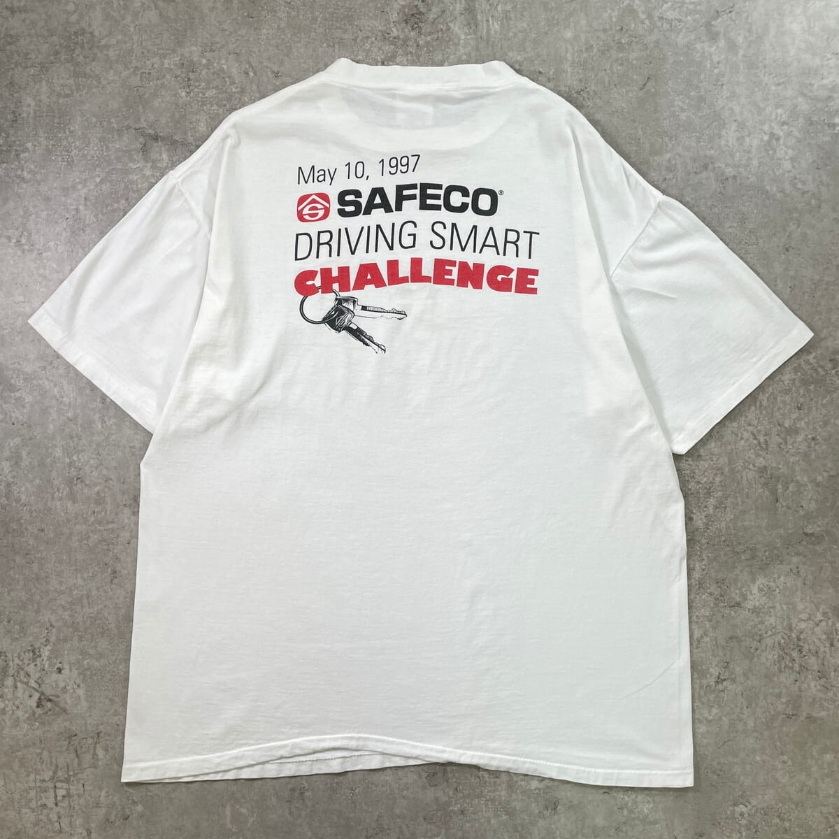 90年代 SAFECO 自動車 企業ロゴプリントTシャツ メンズXL 古着 90s
