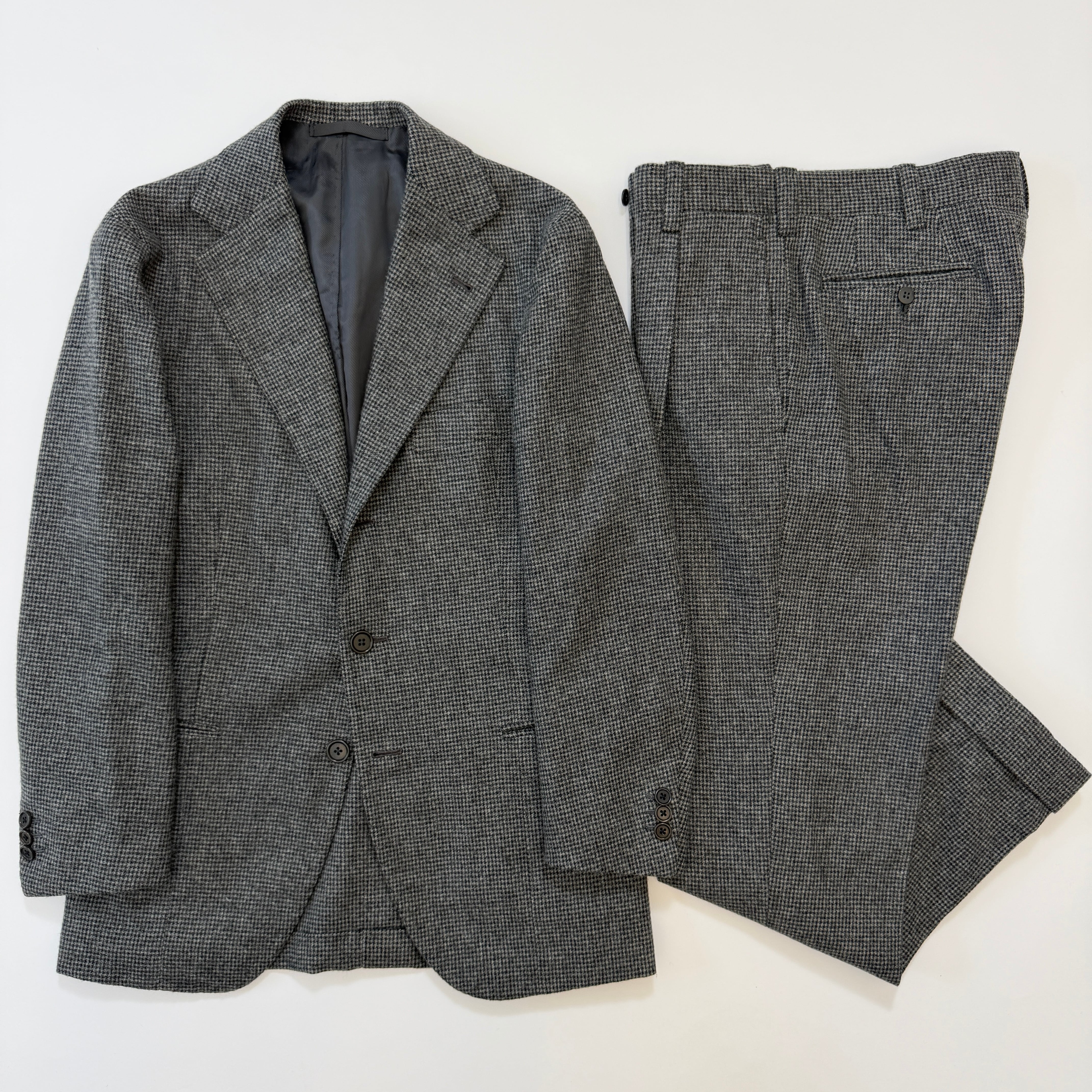 Sartoria Solito Double-Breasted Suit Wool Gray 50 | ASSET VINTAGE