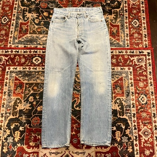 80s USA製 Levi's 501 ハチマル 後期 デニムパンツ W33 L32 W74cm ヴィンテージ ジーンズ グランジ ダメージ リーバイス インディゴ 70s